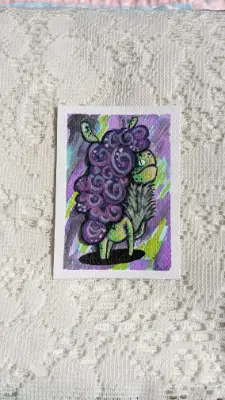 "Flofflesaur" aceo art card thumbnail 1