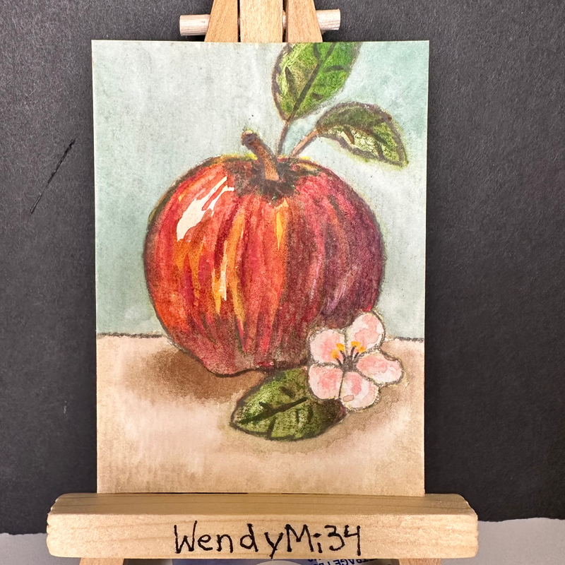 Apple aceo art card