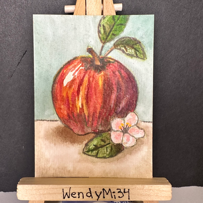 Apple aceo art card thumbnail 1