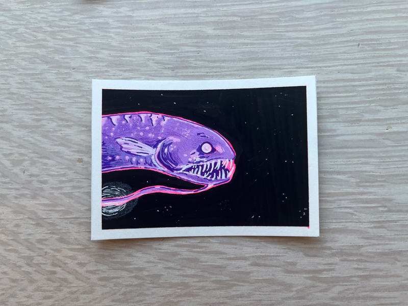 “Twilight Zone” Dragonfish ACEO aceo art card
