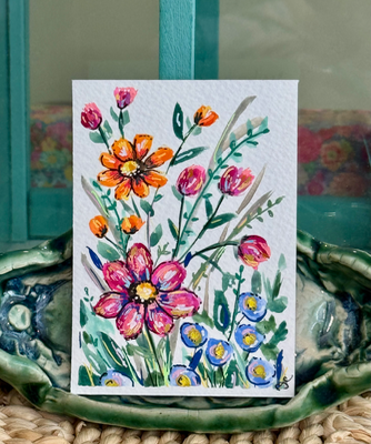 Vibrant Gardens aceo art card thumbnail 4