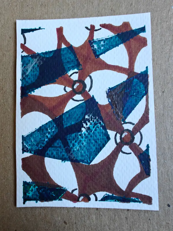 Swimming in the Sound #4 aceo art card