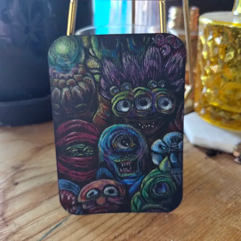 The Monsters Come Out at Night aceo art card
