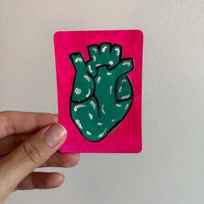 Original Anatomical Heart ACEO | Heartstrings #4/9 aceo art card thumbnail 1