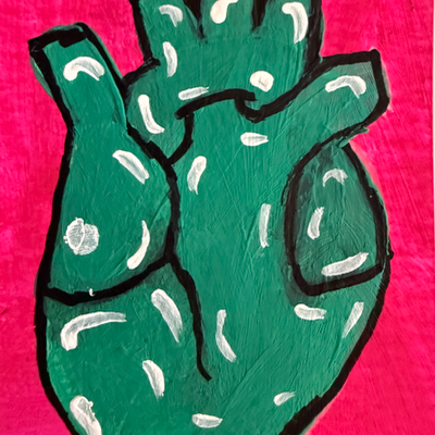 Original Anatomical Heart ACEO | Heartstrings #4/9 aceo art card thumbnail 3