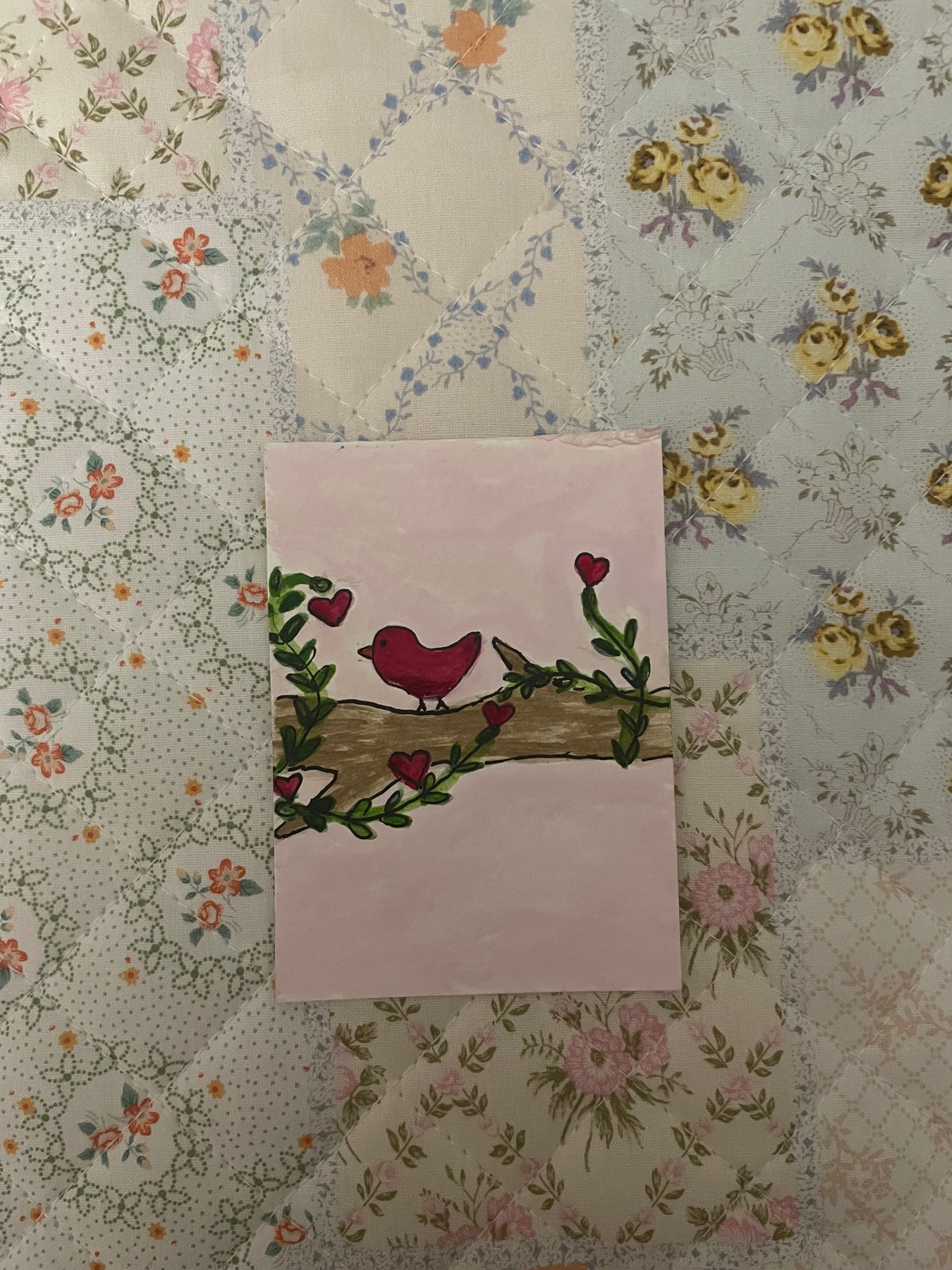Love Bird aceo art card