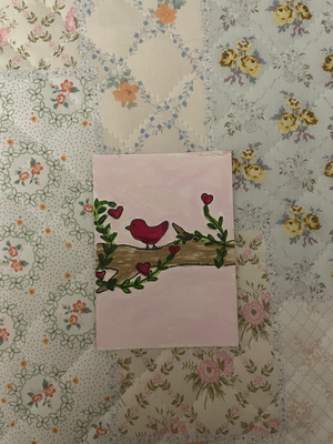 Love Bird aceo art card thumbnail 1