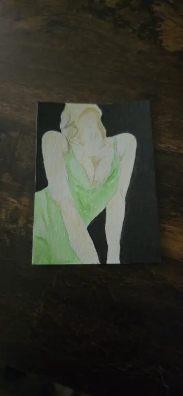 Green Goddess aceo art card