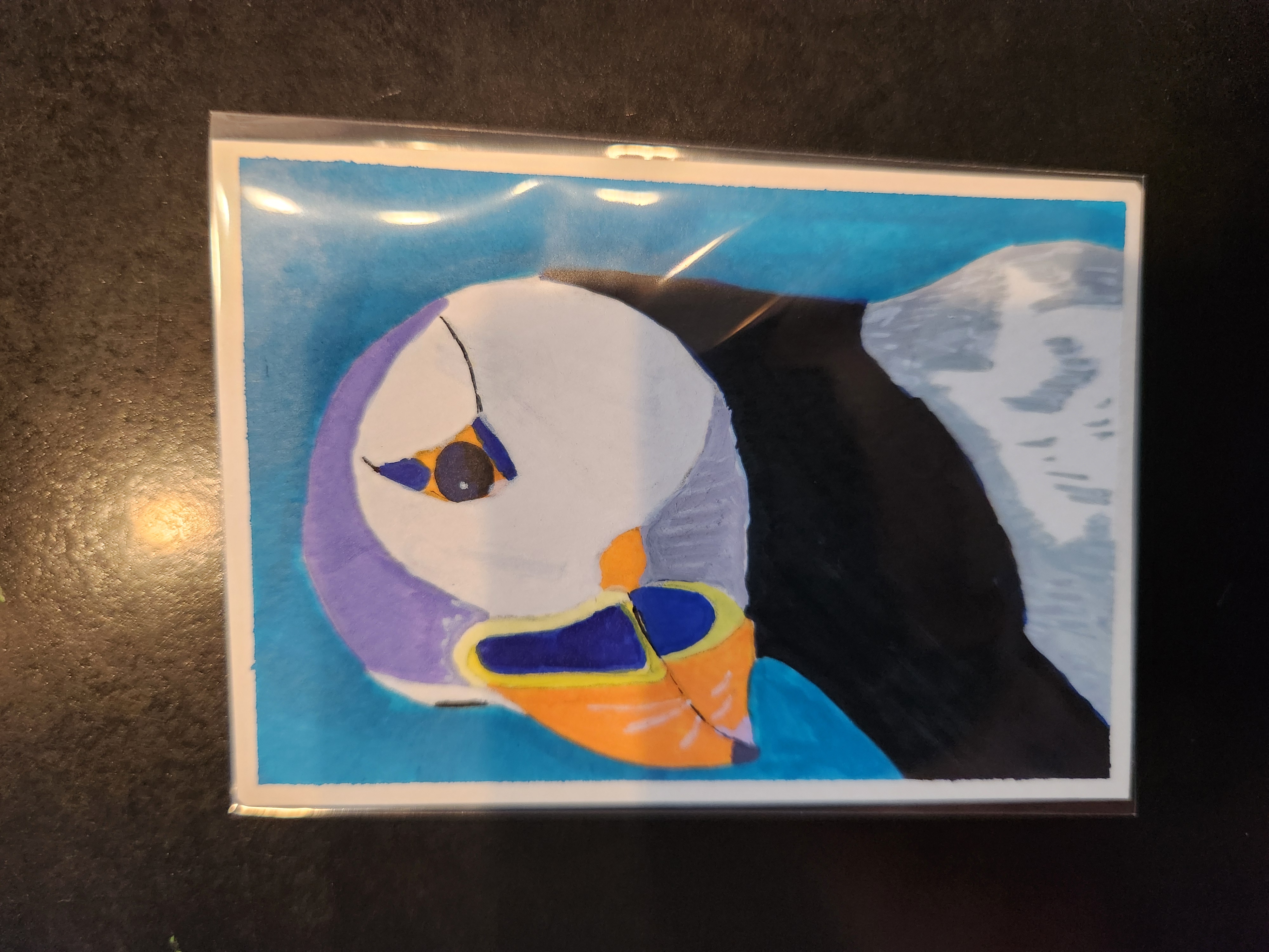 Puffin aceo art card