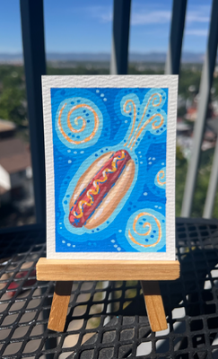 Mustard Dreams aceo art card thumbnail 1