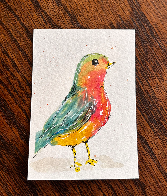 Bright Bird aceo art card