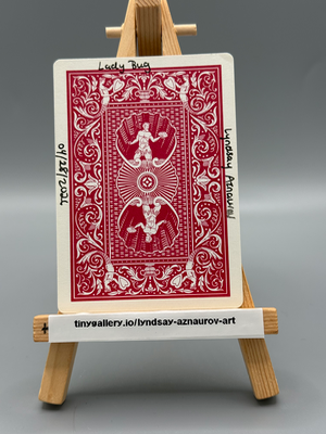 Lady Bug Original ACEO by Lyndsay Aznaurov aceo art card thumbnail 2