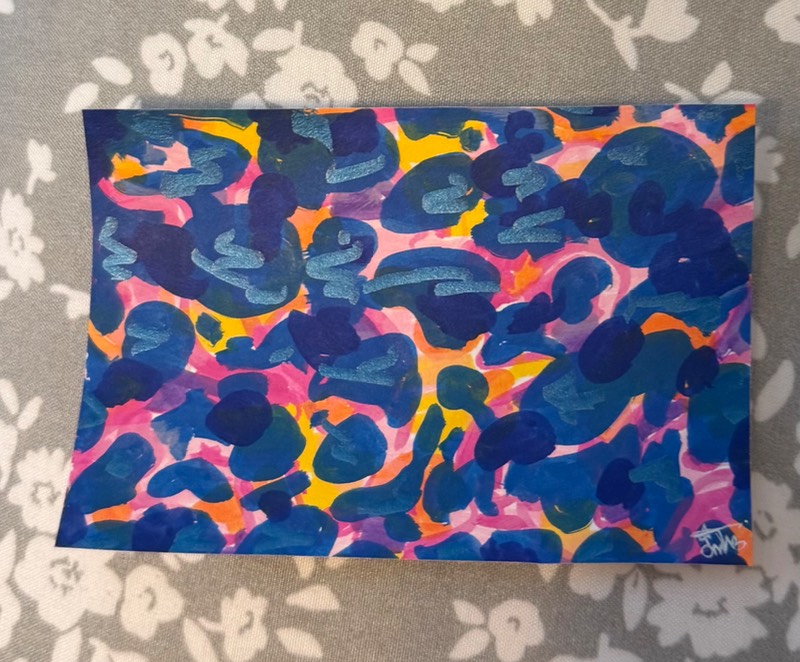 Abstract Water 1/5 aceo art card