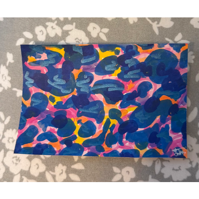 Abstract Water 1/5 aceo art card thumbnail 1