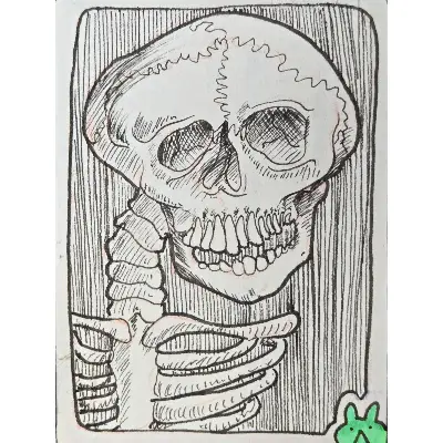 Emotions in Death: Boredom aceo art card thumbnail 1