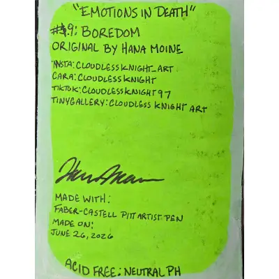 Emotions in Death: Boredom aceo art card thumbnail 2