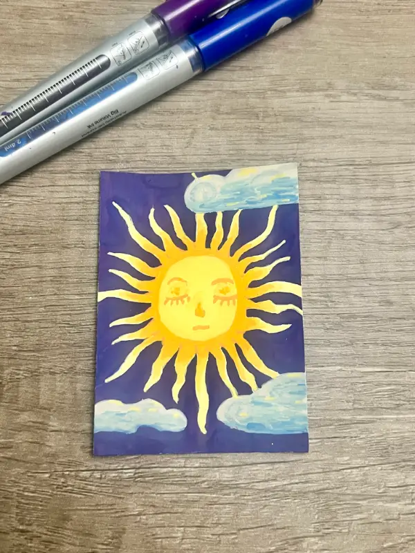 90s Celestial #1 aceo art card