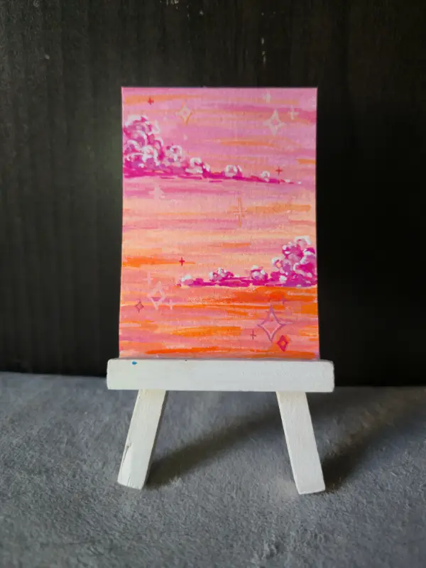 Sherbet Sky aceo art card