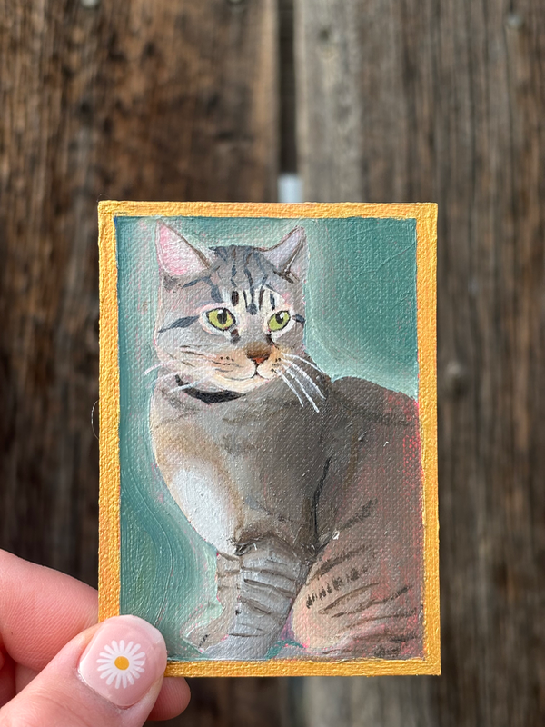 Chill kitty (2/4) aceo art card
