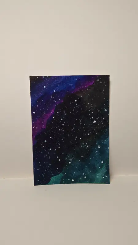 Green Galaxy aceo art card
