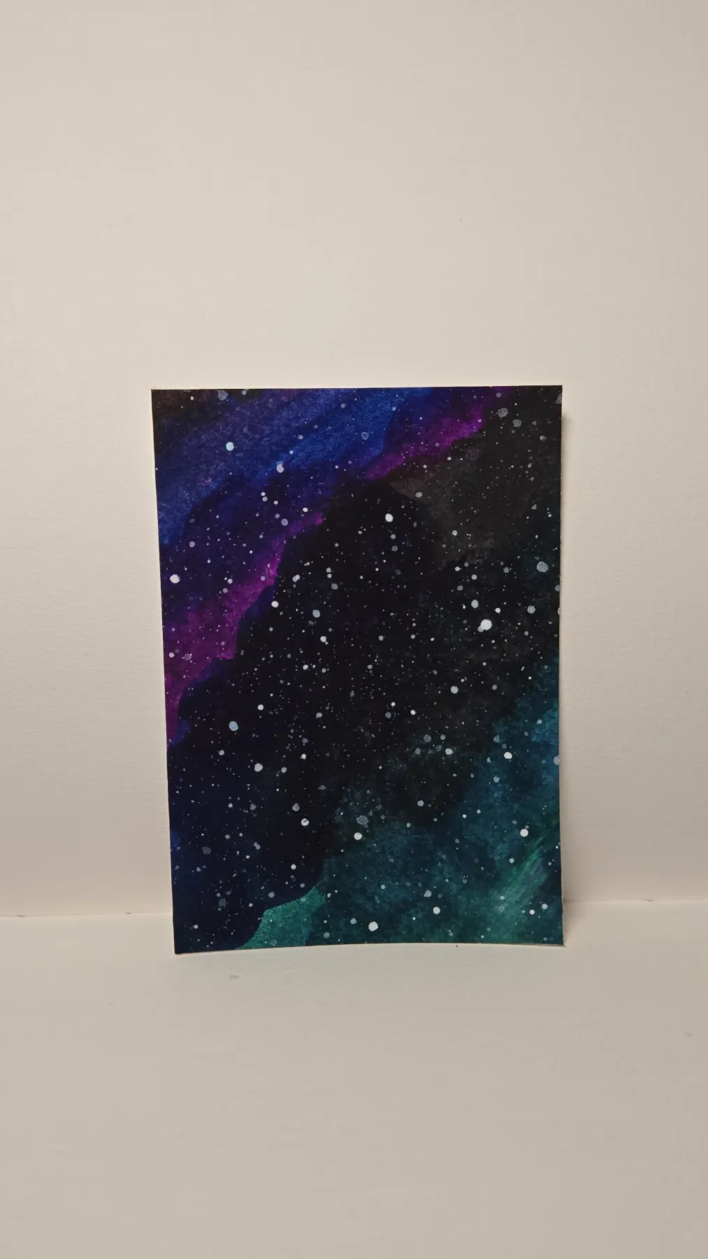 Green Galaxy aceo art card