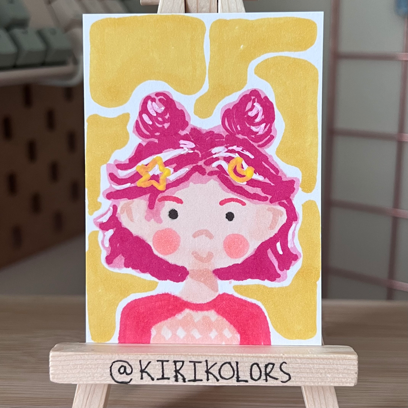 Celestial Owl Villager aceo art card