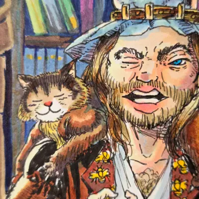 Too Familiar aceo art card thumbnail 2