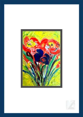 Wildflowers Original ACEO – Impasto Palette‑Knife on Archival Canvas Panel aceo art card thumbnail 1