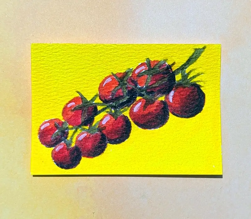 Cherry Tomatoes aceo art card