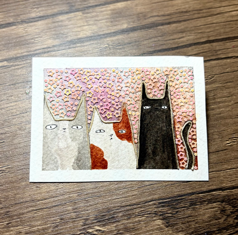 Skitties aceo art card