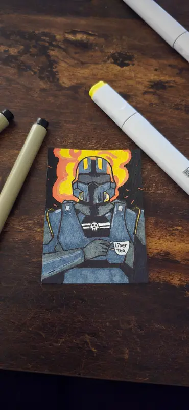 Liber-tea aceo art card