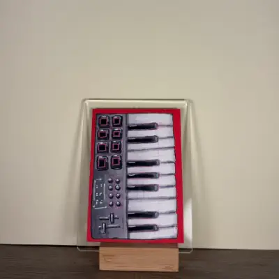 Midi Keyboard Red aceo art card thumbnail 2