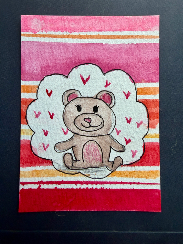Sweetheart Bear aceo art card