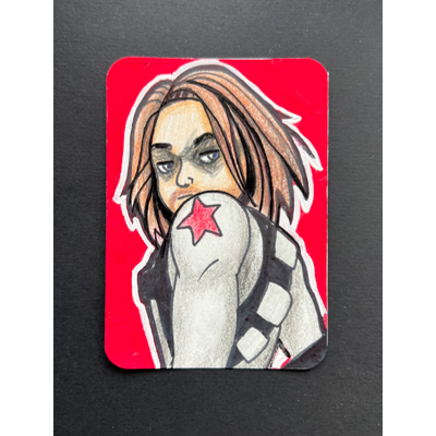Winter soldier aceo art card thumbnail 2