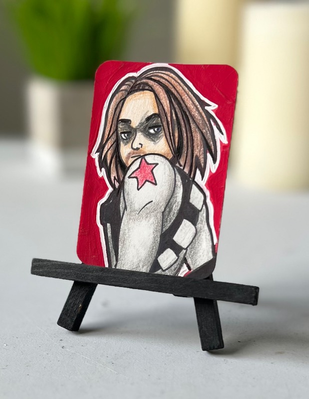 Winter soldier aceo art card