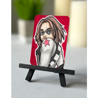 Winter soldier aceo art card thumbnail 1