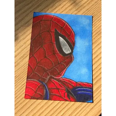 Lone Spidey aceo art card thumbnail 1