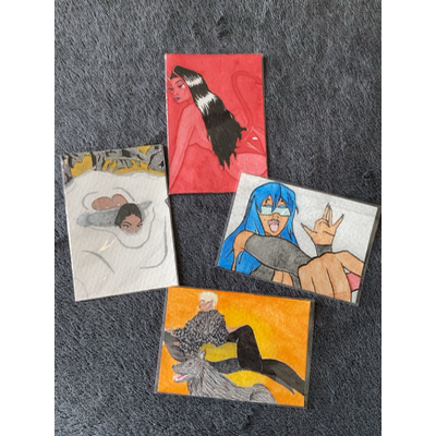 Something For Thee Hotties aceo art card thumbnail 2