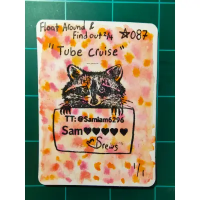 Tube Cruise aceo art card thumbnail 2
