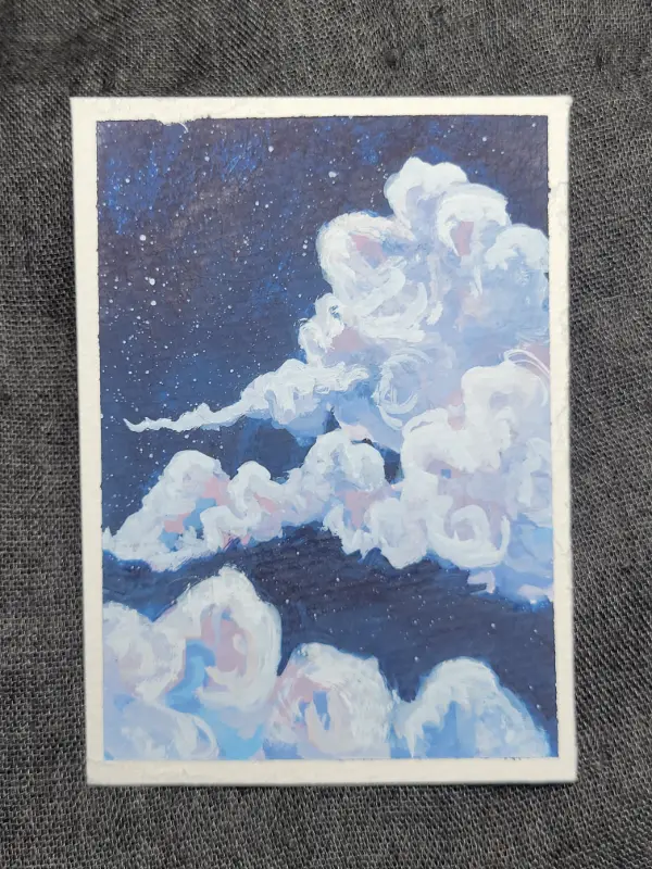 cloud dream V aceo art card