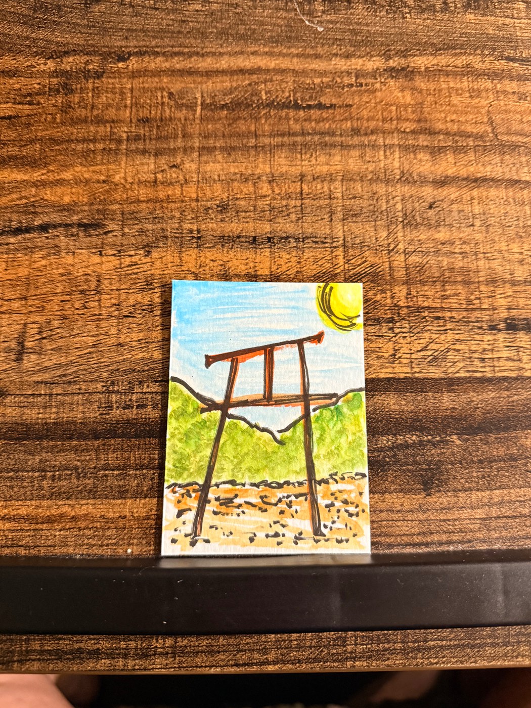 Japanese structure aceo art card