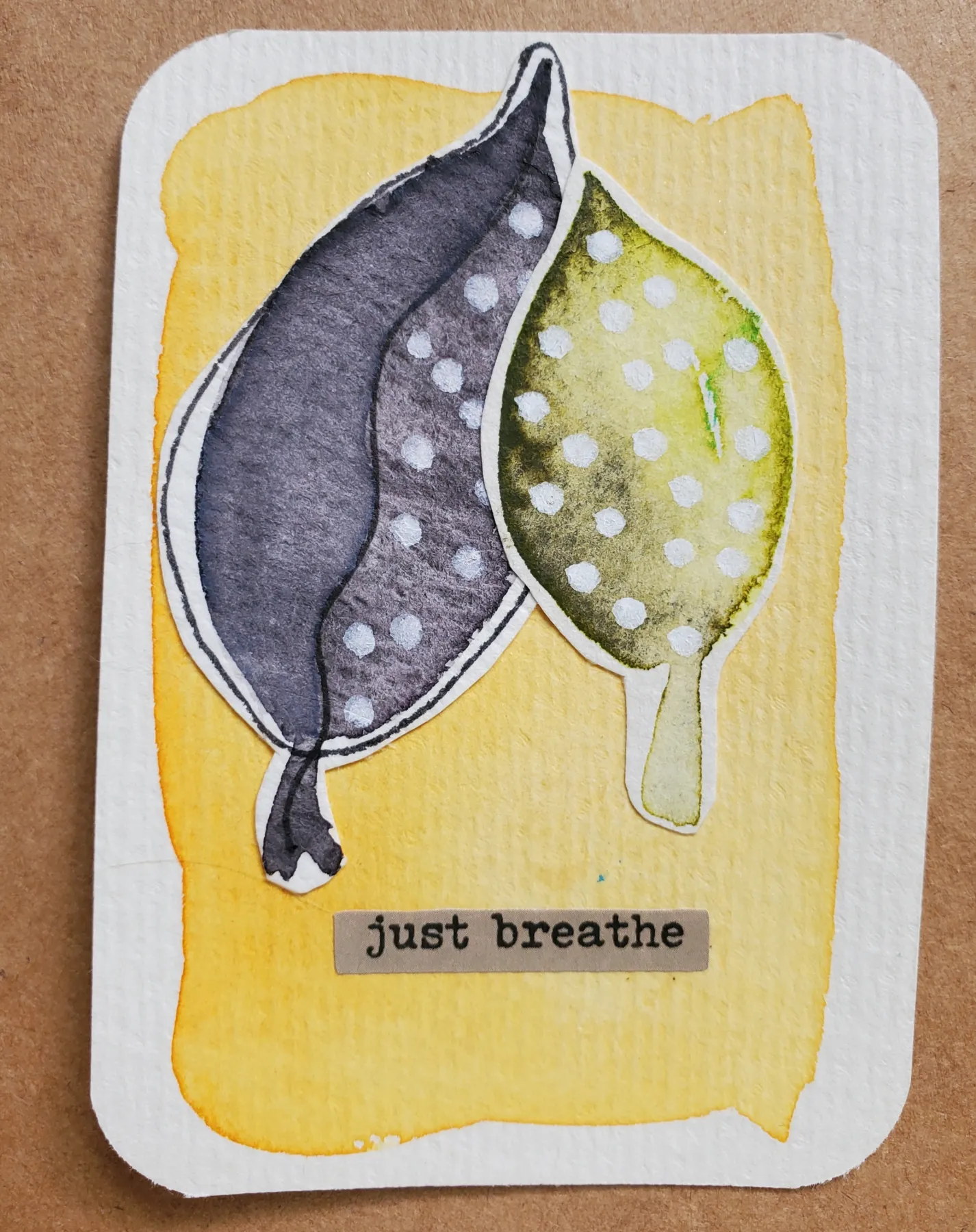Just Breathe aceo art card