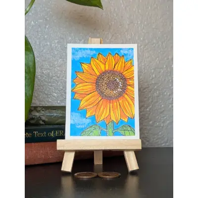 Sunflower #2 aceo art card thumbnail 1