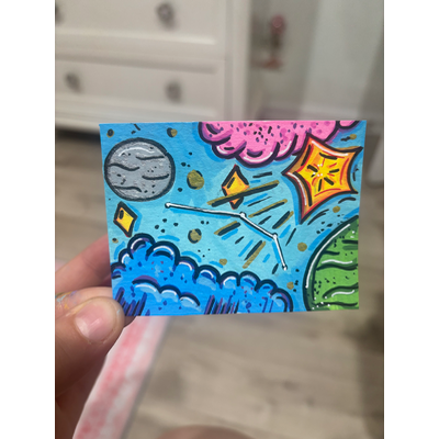 Aries Zodiac Constellation | Astrology Illustration aceo art card thumbnail 3