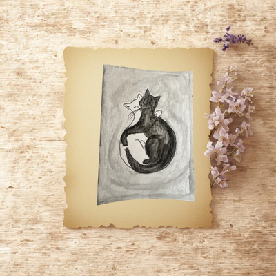 Wrapped in Whisker aceo art card thumbnail 1