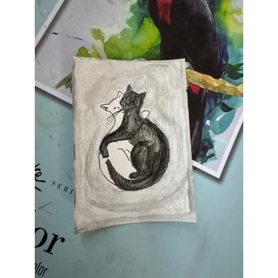Wrapped in Whisker aceo art card thumbnail 2