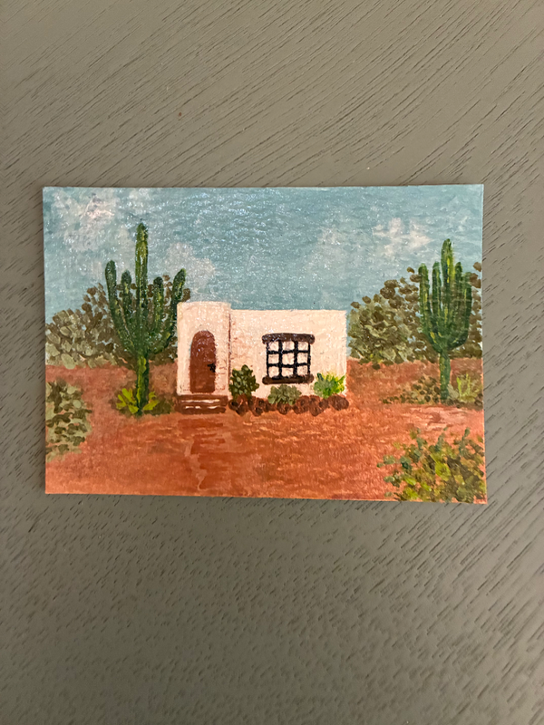 Desert Adobe aceo art card