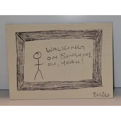 Walking on Sunshine aceo art card thumbnail 2