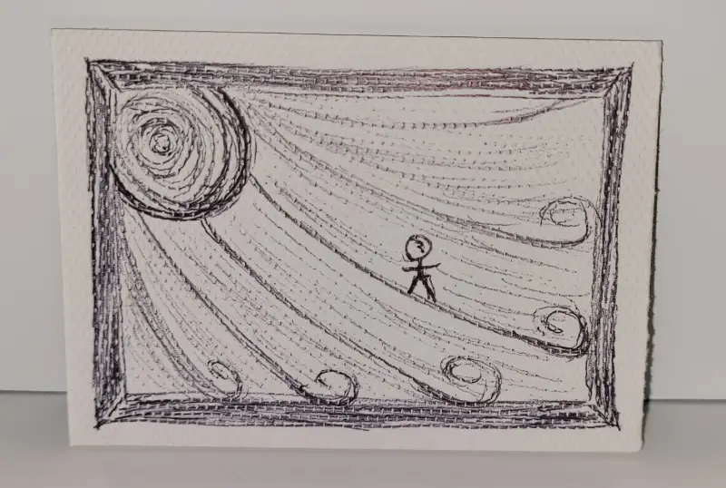 Walking on Sunshine aceo art card