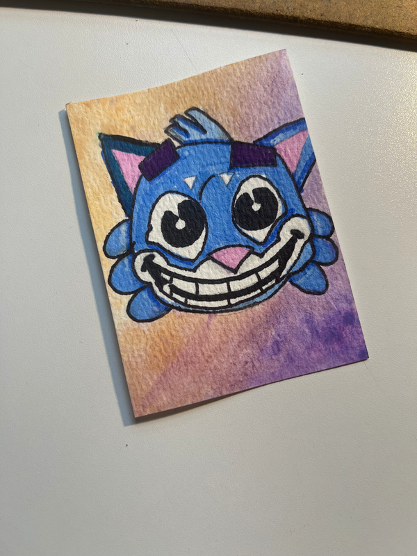 Mr. Fuzzy by Ashley Fraley aceo art card